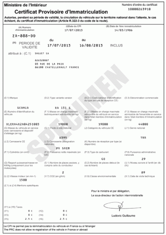 faire une immatriculation provisoire ww