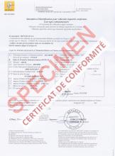 Certificat de Conformité Dacia