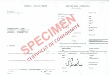 Certificat de Conformité Ford