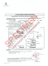 Certificat de Conformité Peugeot